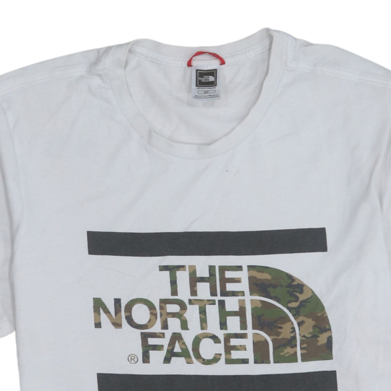 The North Face Men's White Camouflage Logo T-Shirt Size S