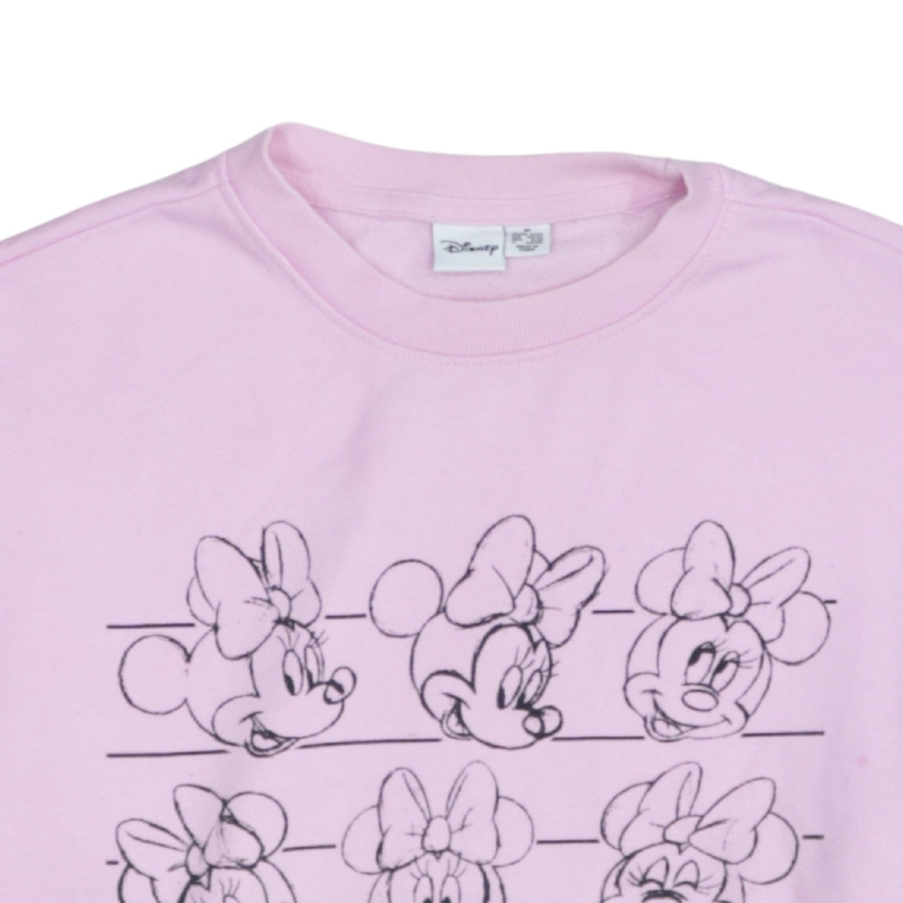 Disney Women Pink Minnie Mouse Pullover Sweatshirt Size M