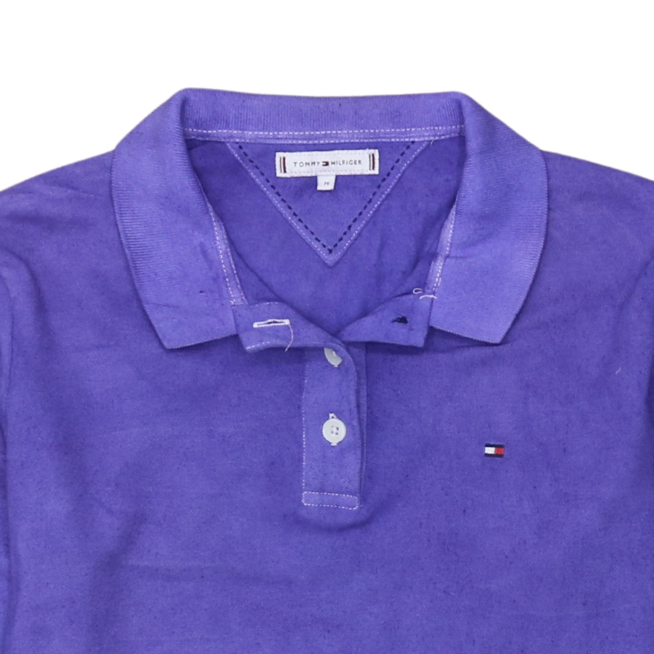 Tommy Hilfiger Men's Purple Long Sleeve Cotton Polo Shirt M