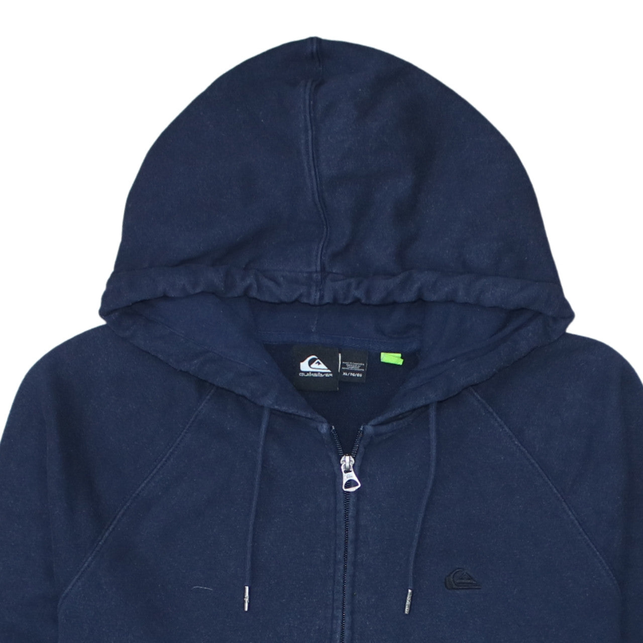 Quiksilver Men's Navy Blue XL Full Zip Hoodie Cotton Blend