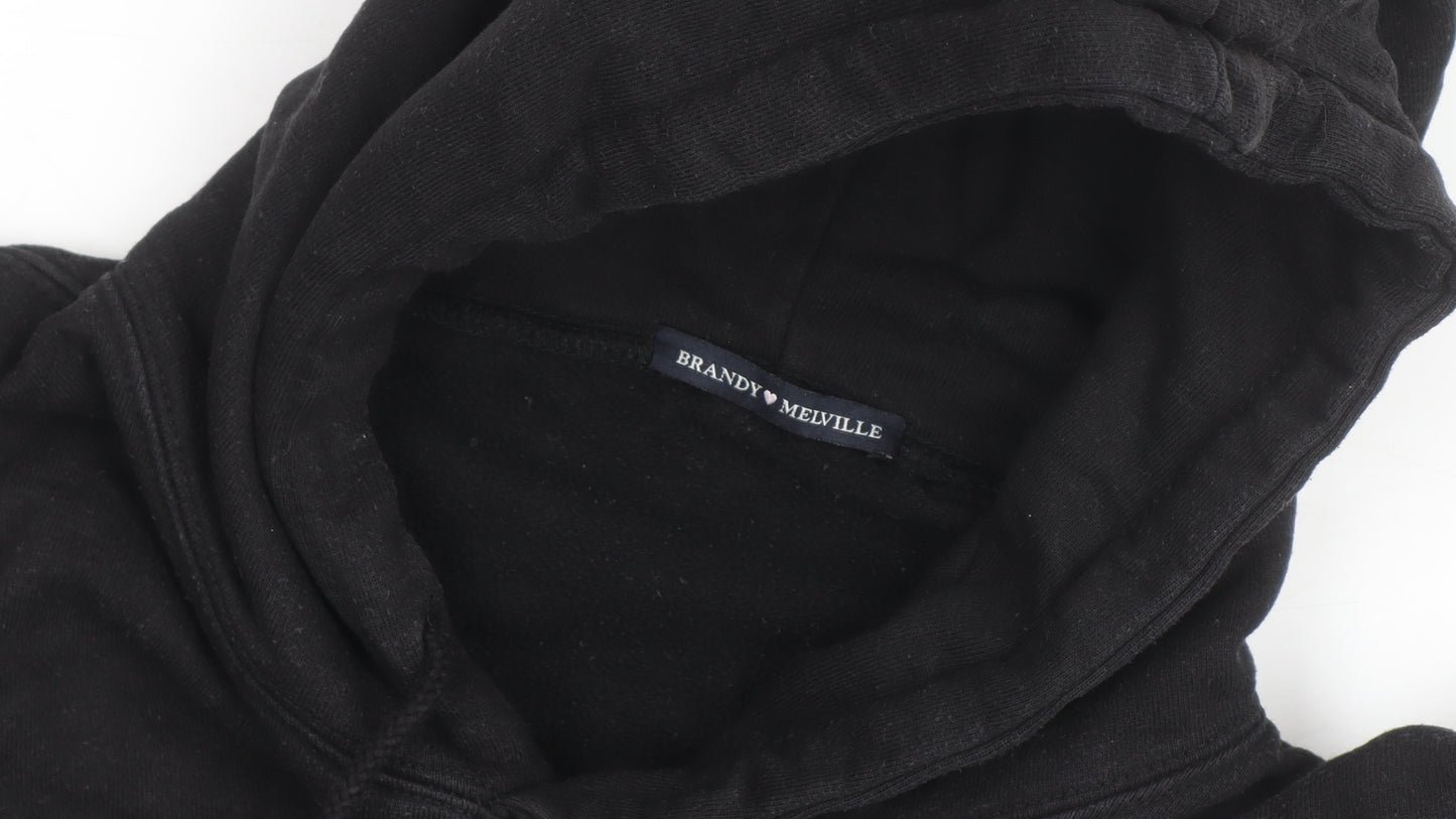 Brandy Melville Women Black Hellraiser Dragon Print Pullover Hoodie One Size