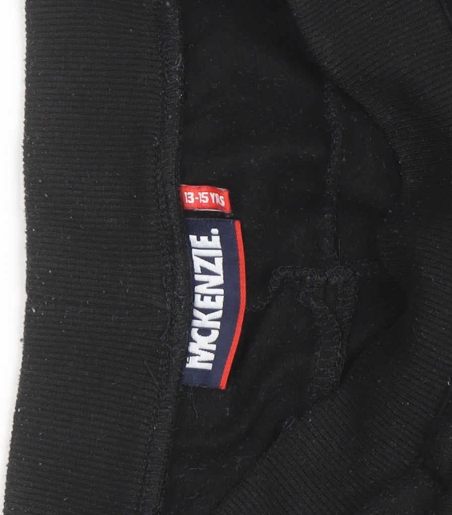McKenzie Boys Black Jogger Trousers 13-15 Years Fleece Casual Sweatpants