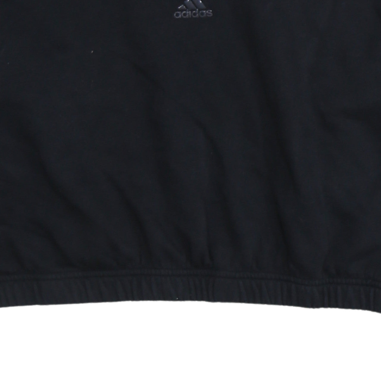 Adidas Women Black 1/4 Zip Pullover Sweatshirt UK 16-18 Activewear