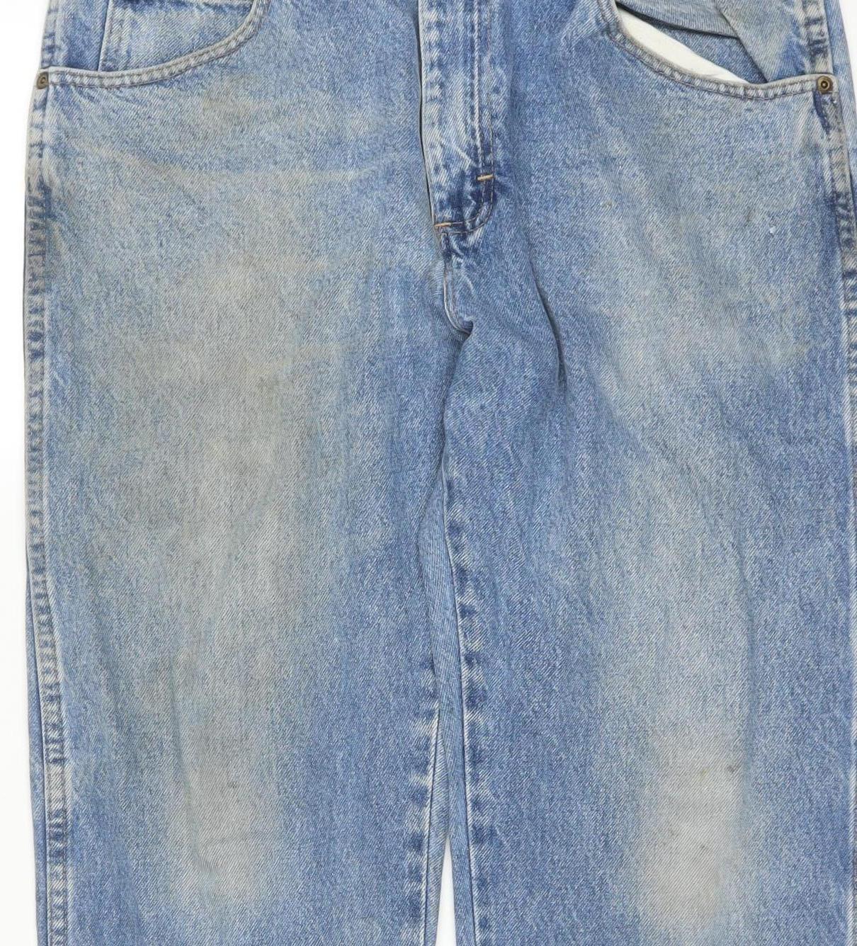 Wrangler Men's Blue 35x30 Regular Fit Straight Denim Jeans