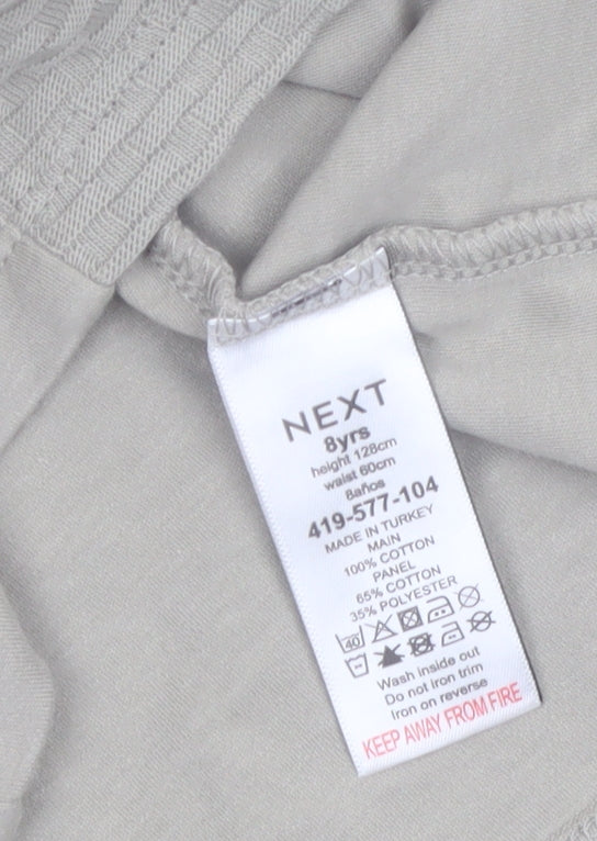 Next Boys Beige XXIV Seven Embroidered Cotton T-Shirt 8 Years