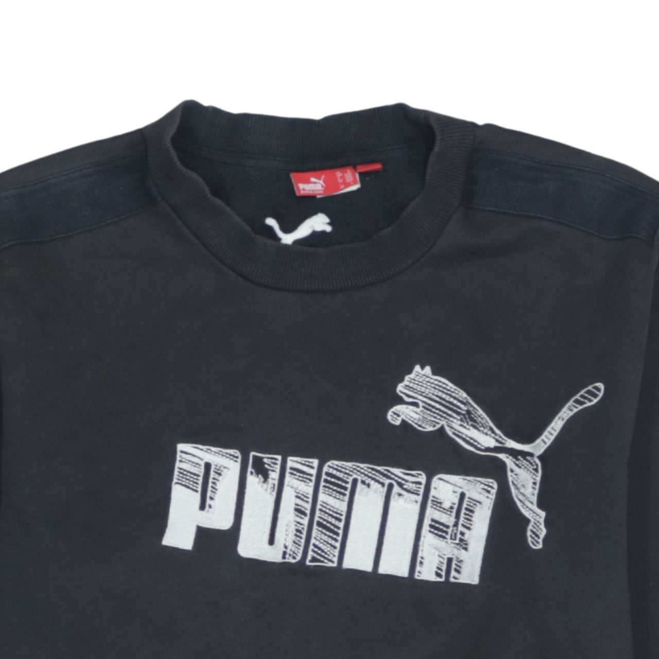 Puma Men's Black Long Sleeve Crew Neck Pullover Sweatshirt L