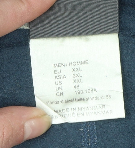 Jack Wolfskin Men's Blue Fleece Full Zip Outdoor Jacket 2XL