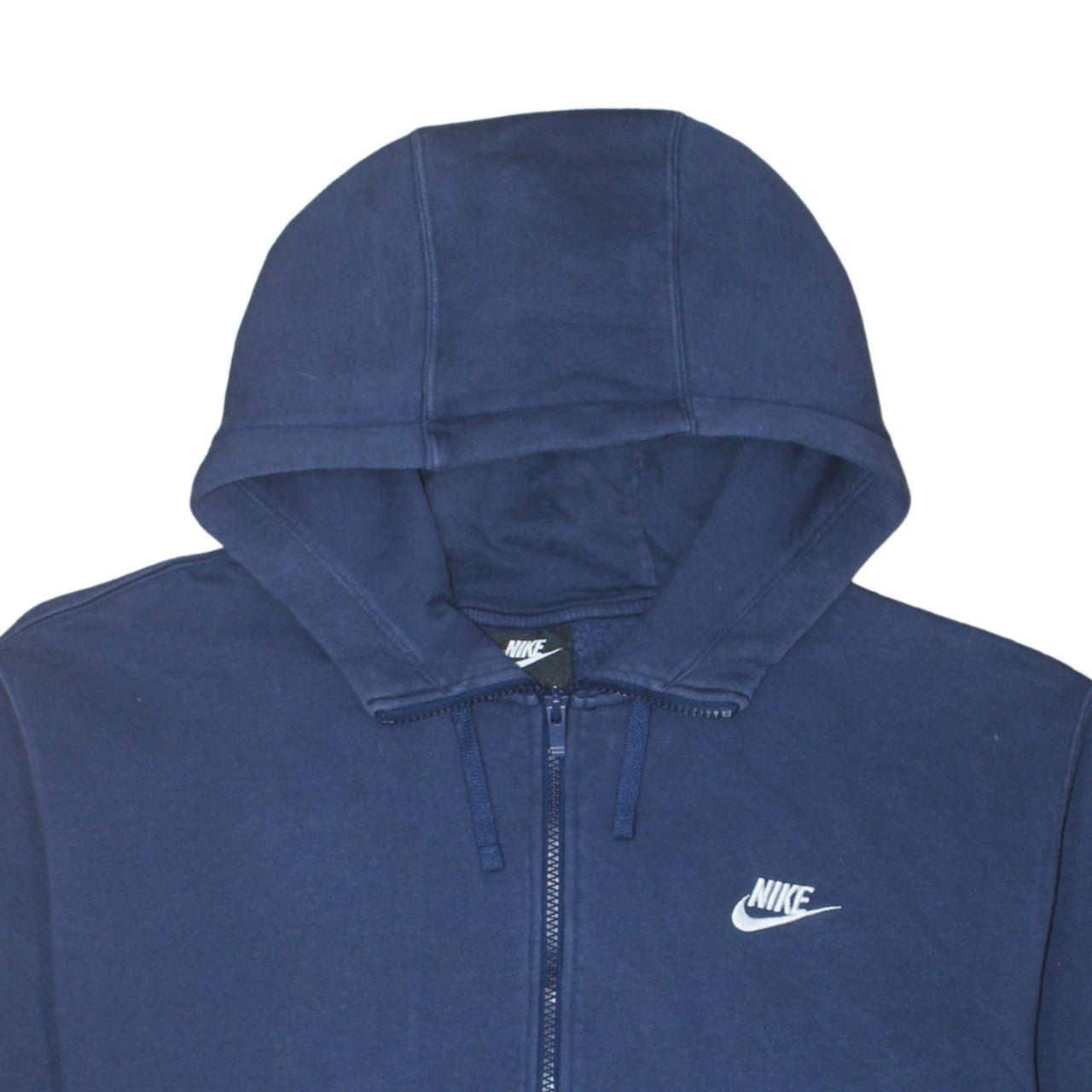 Nike Men's Blue Full Zip Hoodie XL Fleece Logo Sweatshirt