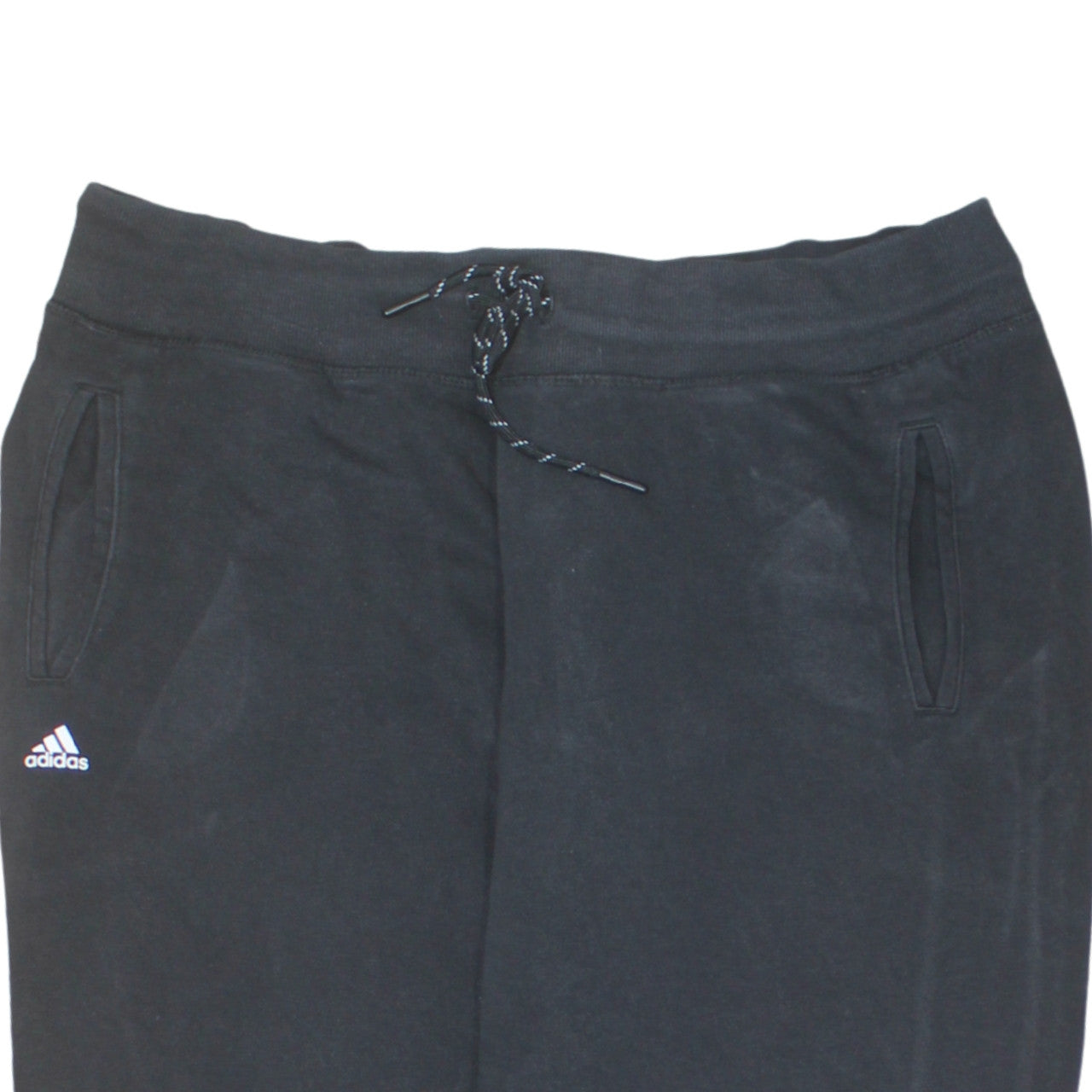Adidas Women's Black Joggers L Climalite Tapered Fleece Sportswear
