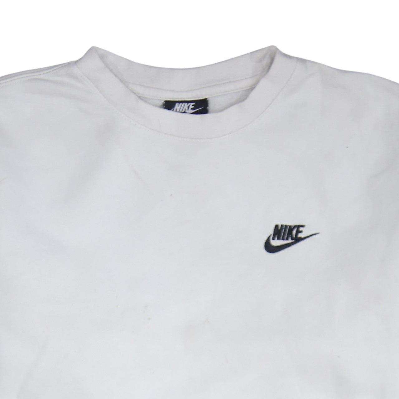 Nike Men's White XS Pullover Crew Neck Logo Sweatshirt
