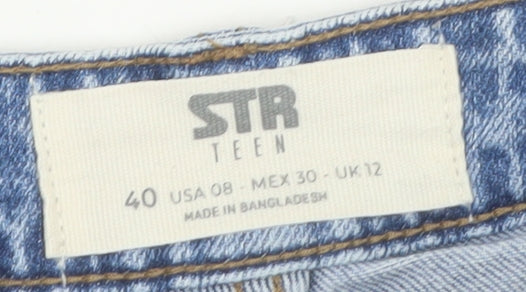 STR Teen Blue Straight Leg Denim Jeans UK 12