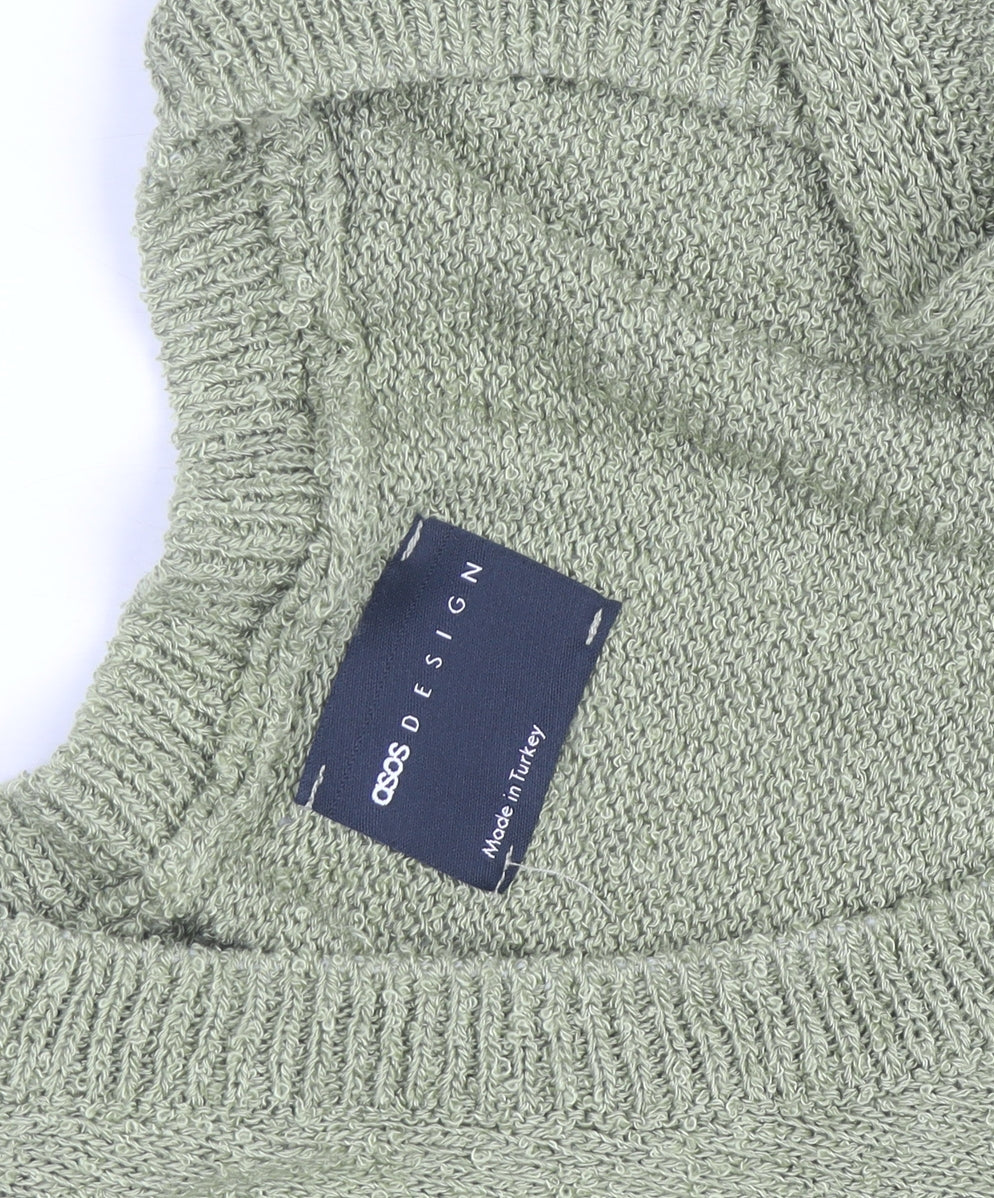 ASOS DESIGN Women’s Green Sleeveless Knit Bodycon Midi Dress Size 8-10