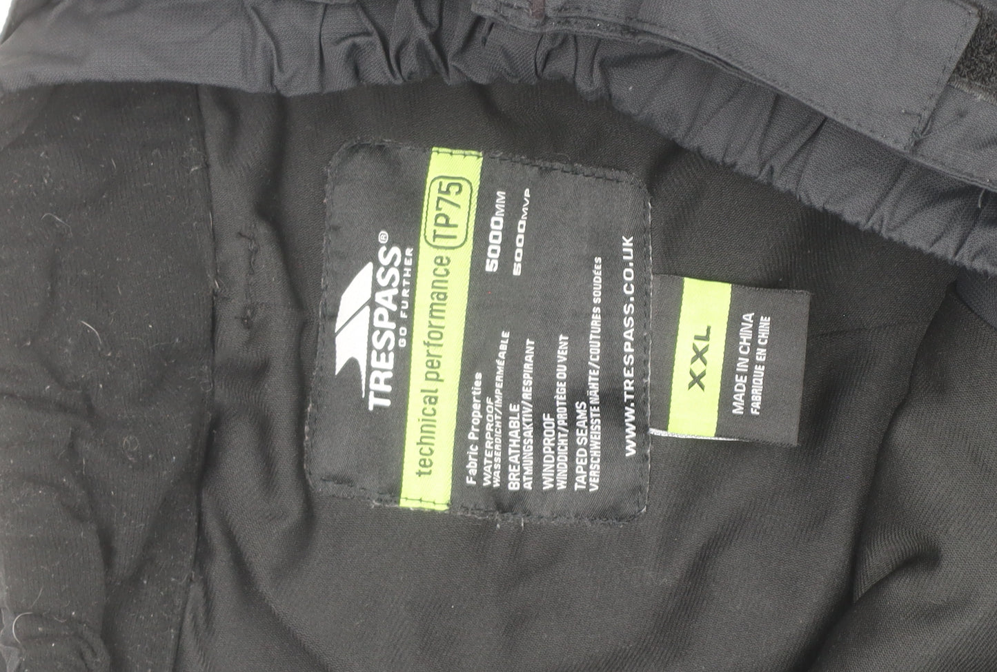 Trespass Men's Black 2XL Waterproof Insulated Snow Pants