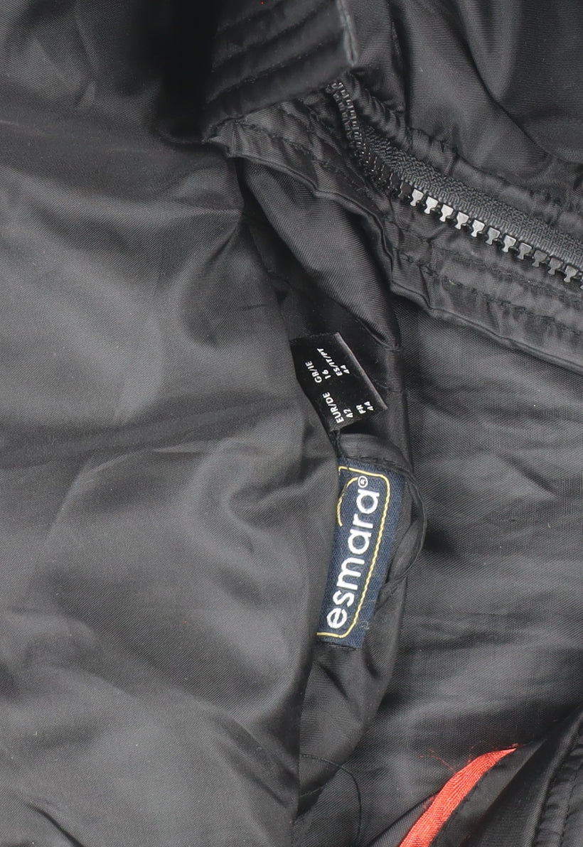 Esmara Women's Black Long Puffer Coat Hooded Size 12