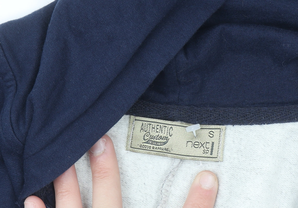 Next Men’s Grey & Navy Fair Isle Hooded Onesie Small Cotton Blend
