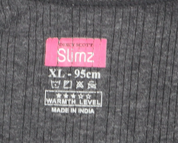 Dixcy Scott Women’s Grey Ribbed Slim Fit Scoop Neck Jumper XL