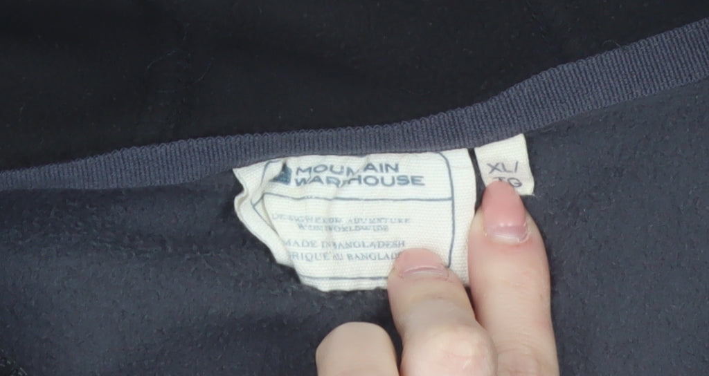 Mountain Warehouse Mens Black Full Zip Fleece Hoodie XL