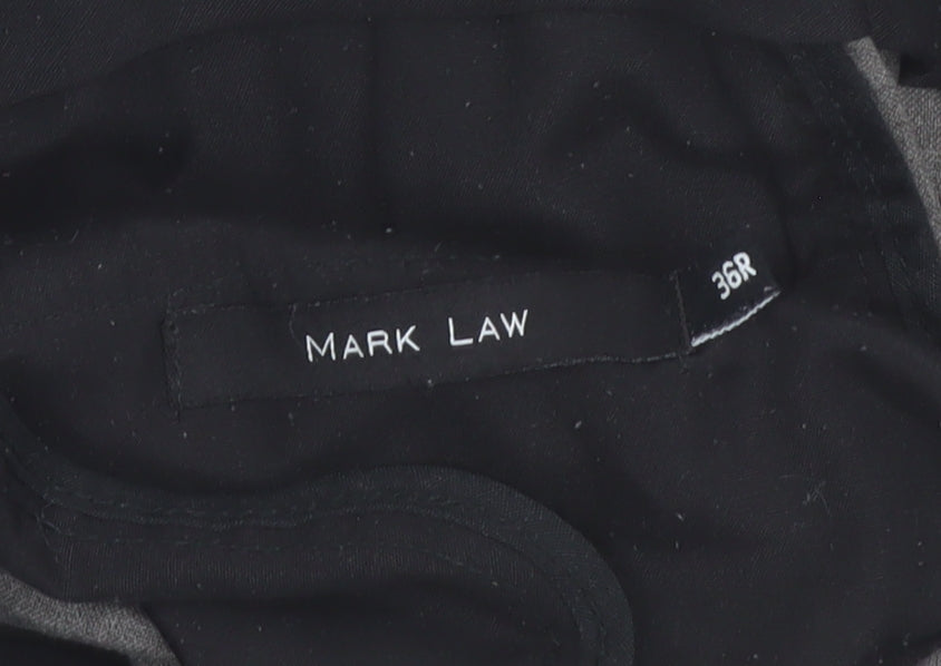 Mark Law Men's Grey 36R Dress Pants Trousers Regular Fit