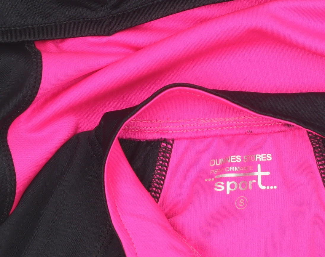 Dunnes Stores Women's Pink Black Performance Sport Cycling T-Shirt S