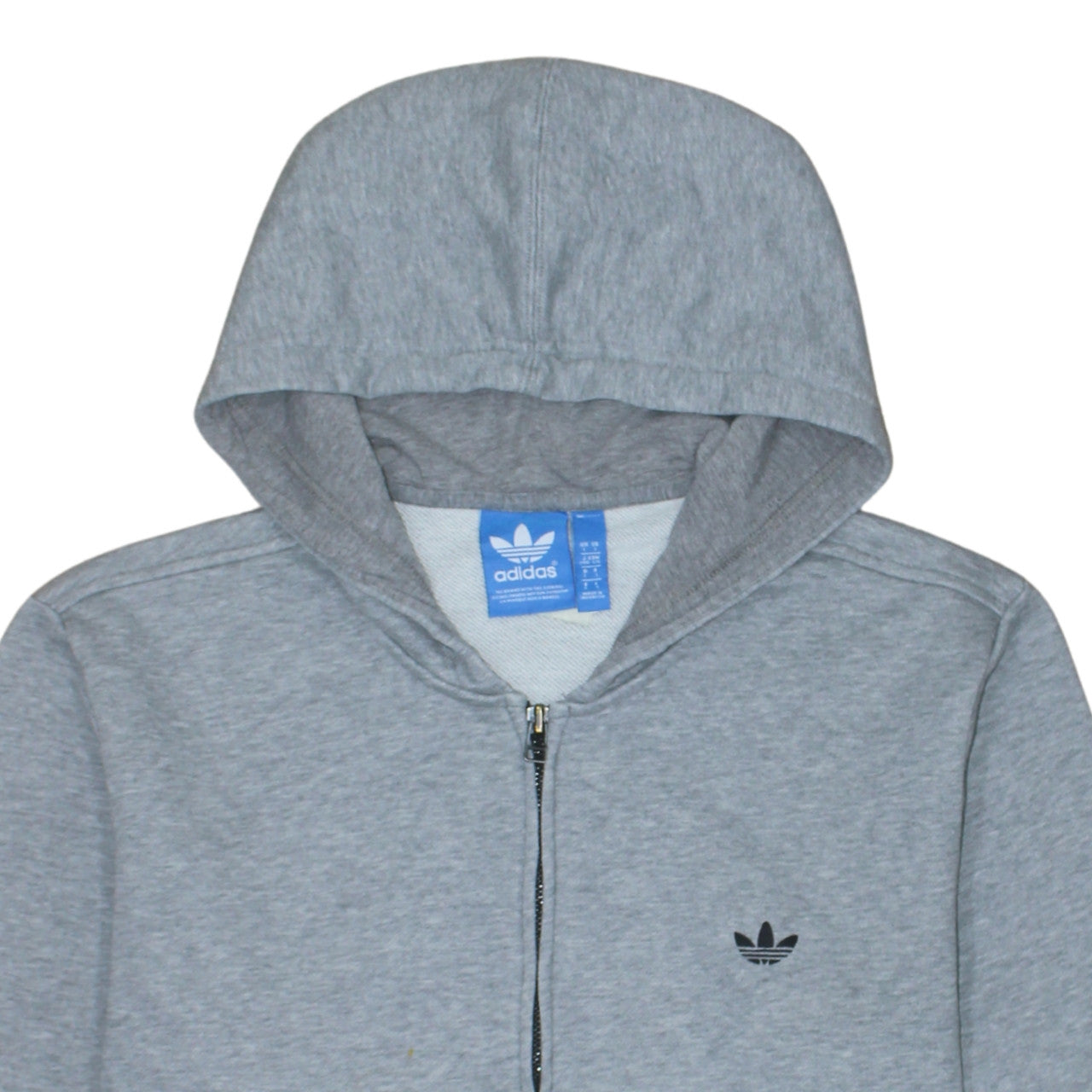 adidas Men Grey Full Zip Hoodie L Regular Fit Sportswear