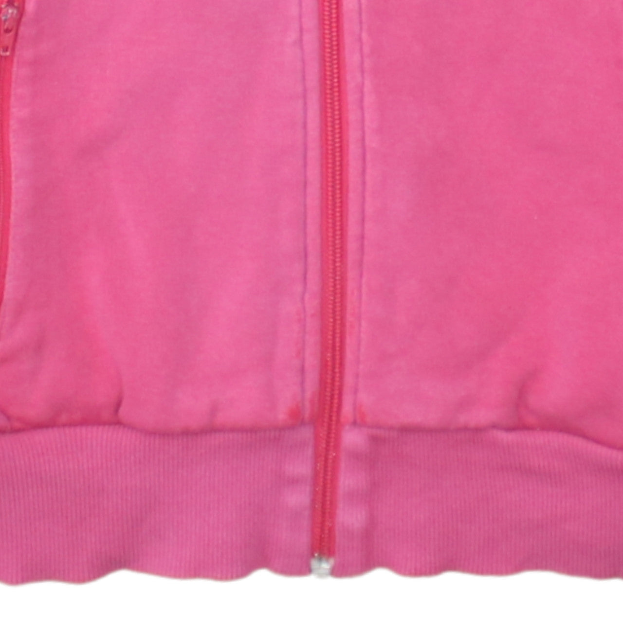 Adidas Womens Pink Full Zip Hoodie Sweatshirt Size M Cotton Blend