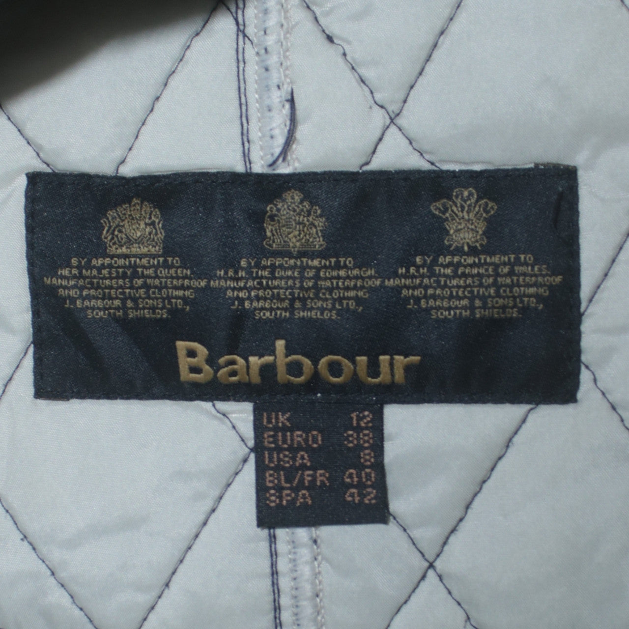 Barbour Womens Navy Quilted Jacket UK 12 Medium Casual Outdoor Coat