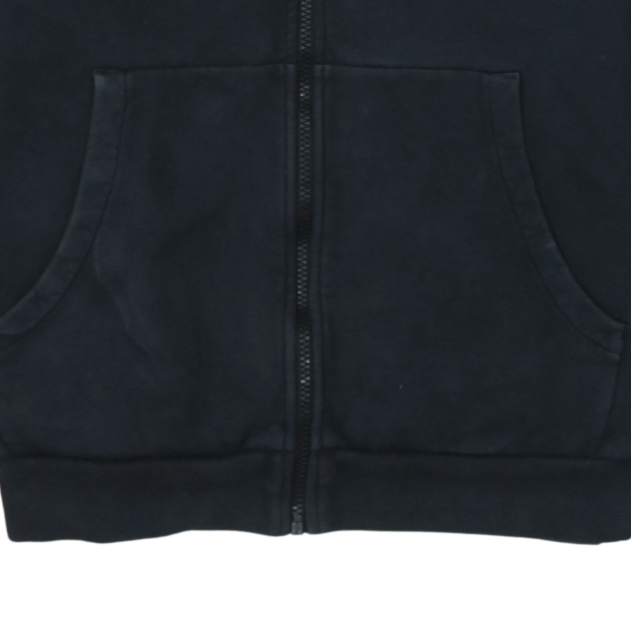 Emporio Armani EA7 Womens Black Full Zip Hoodie XL Relaxed Fit