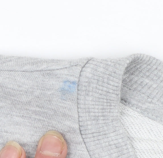 Napapijri Boys Grey Crew Neck Pullover Sweatshirt Size 14 Years