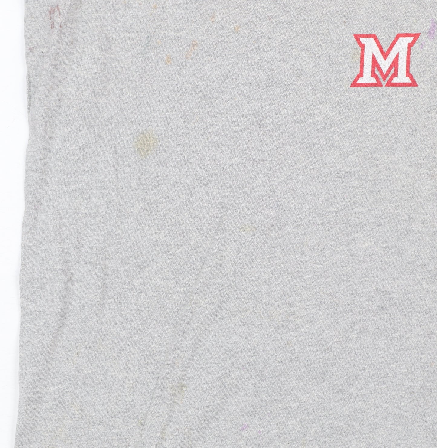 Champion Men's Grey Miami Swimming Graphic T-Shirt Medium Cotton