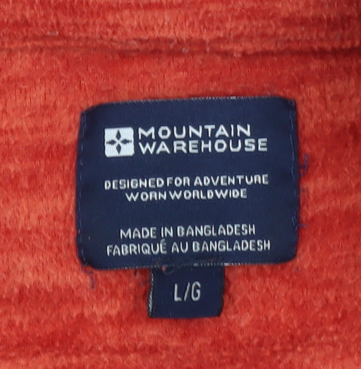 Mountain Warehouse Mens Red 1/2 Zip Fleece Sweatshirt Size L Outdoor