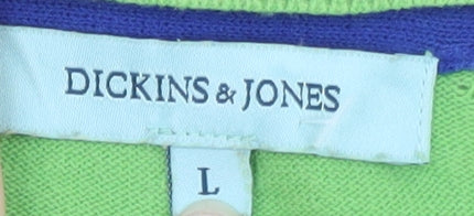 Dickins & Jones Women Green L Cardigan Knit Long Sleeve Jumper