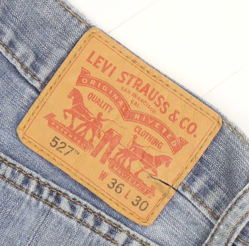 Levi's Men's Blue 527 Bootcut Denim Jeans W36 L30 Regular Fit