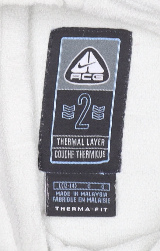 Nike ACG Women’s Beige Thermal Fleece Pullover Sweatshirt L