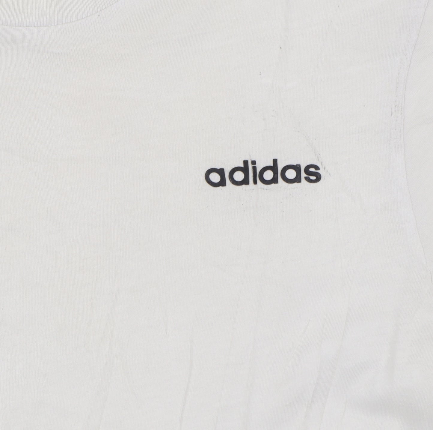 Adidas Boys White 15-16 Years T-Shirt Short Sleeve Crew Neck Sports Top