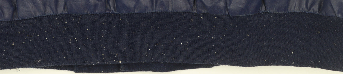Steve & Barry's Men's Blue Varsity Jacket L Wool Acrylic PVC Retro New York
