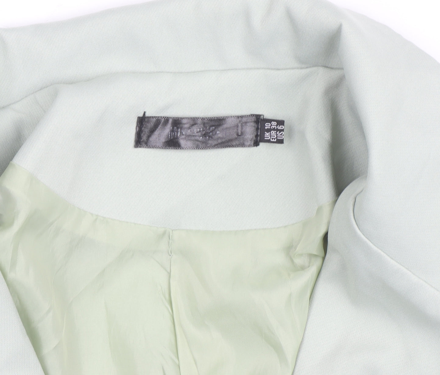 Zara Women Mint Green Double-Breasted Blazer UK 10 Regular Fit