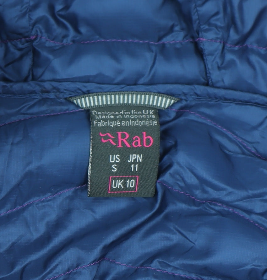 Rab Womens Purple Cirrus Alpine Puffer Jacket UK 10 Hooded Insulated