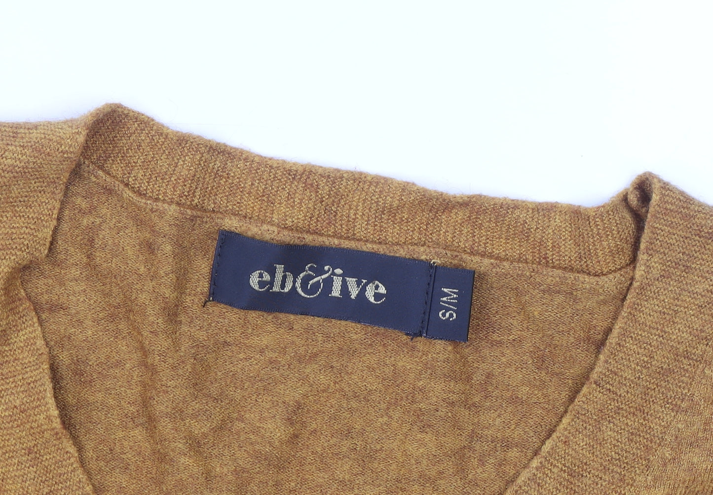 eb&ive Womens Brown V-Neck Tunic Knit Jumper Size S Relaxed Fit