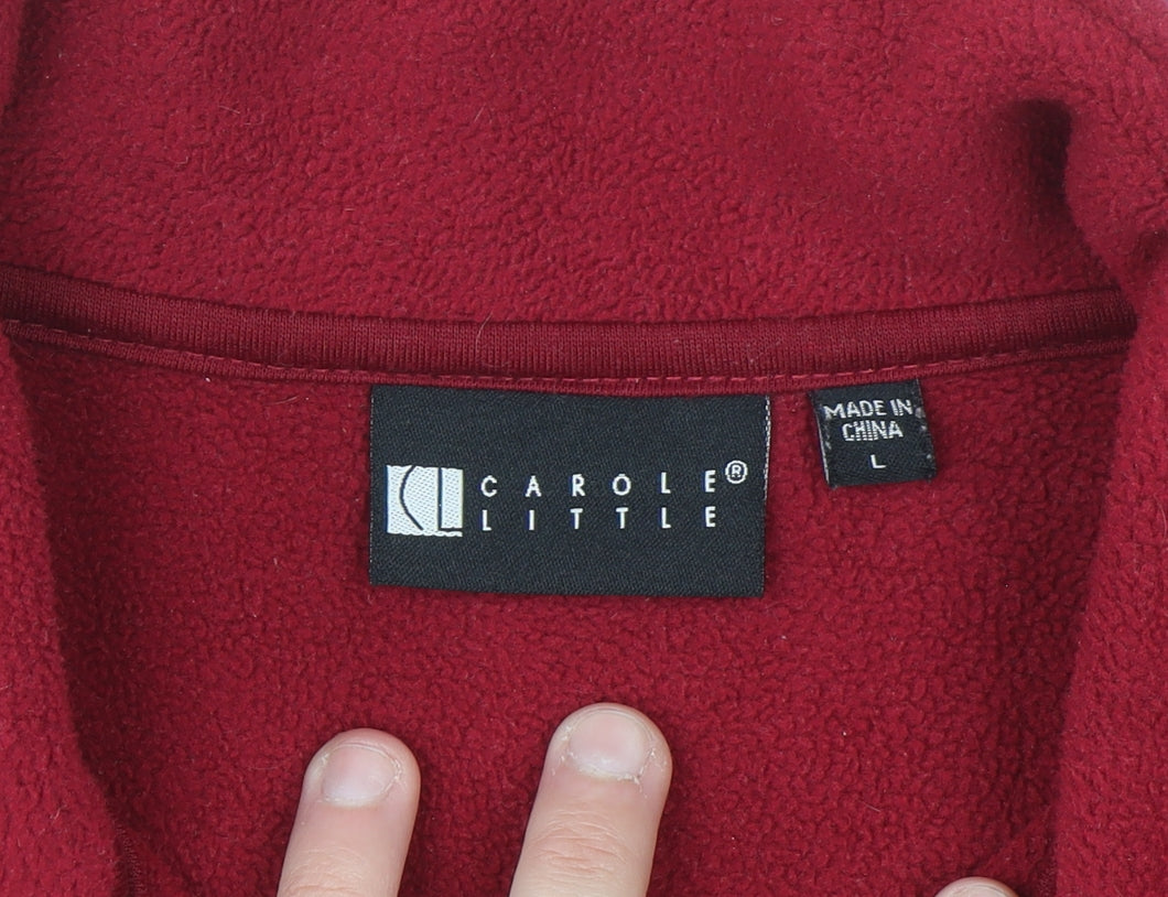 Carole Little Women's Red Quilted Fleece Waistcoat Size L