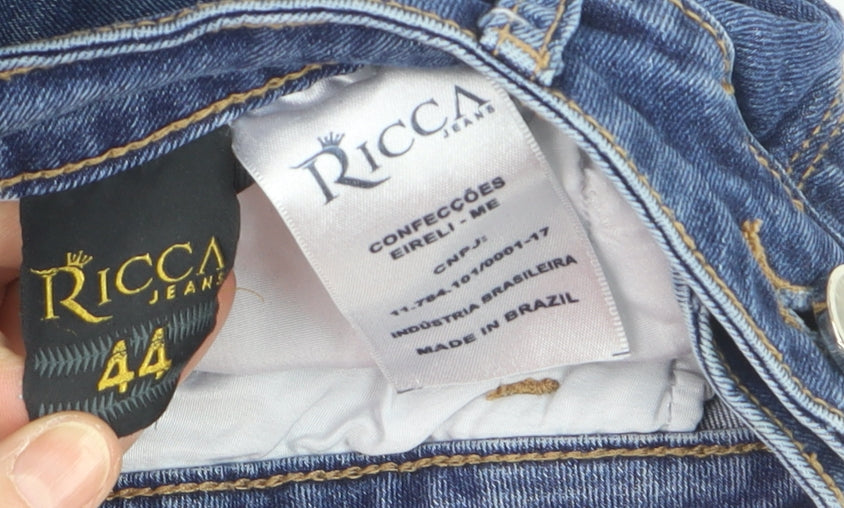 Ricca Jeans Women's Blue Denim High Rise Shorts Size 16