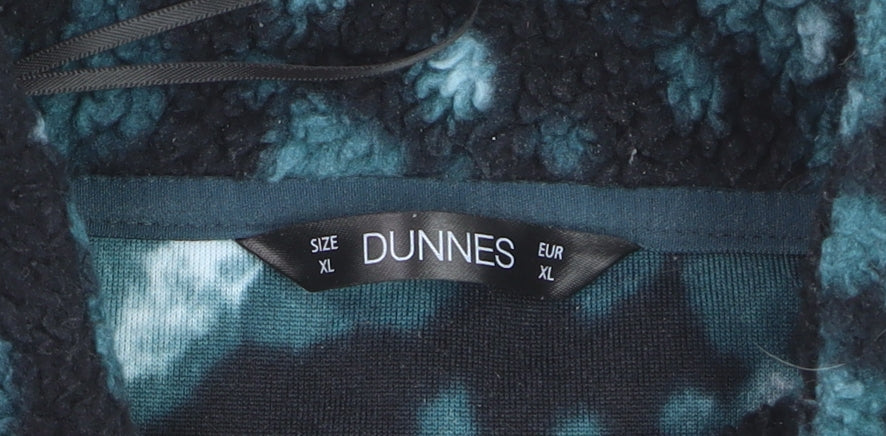 Dunnes Women Blue Tie Dye Fleece 1/4 Zip Active Jacket XL