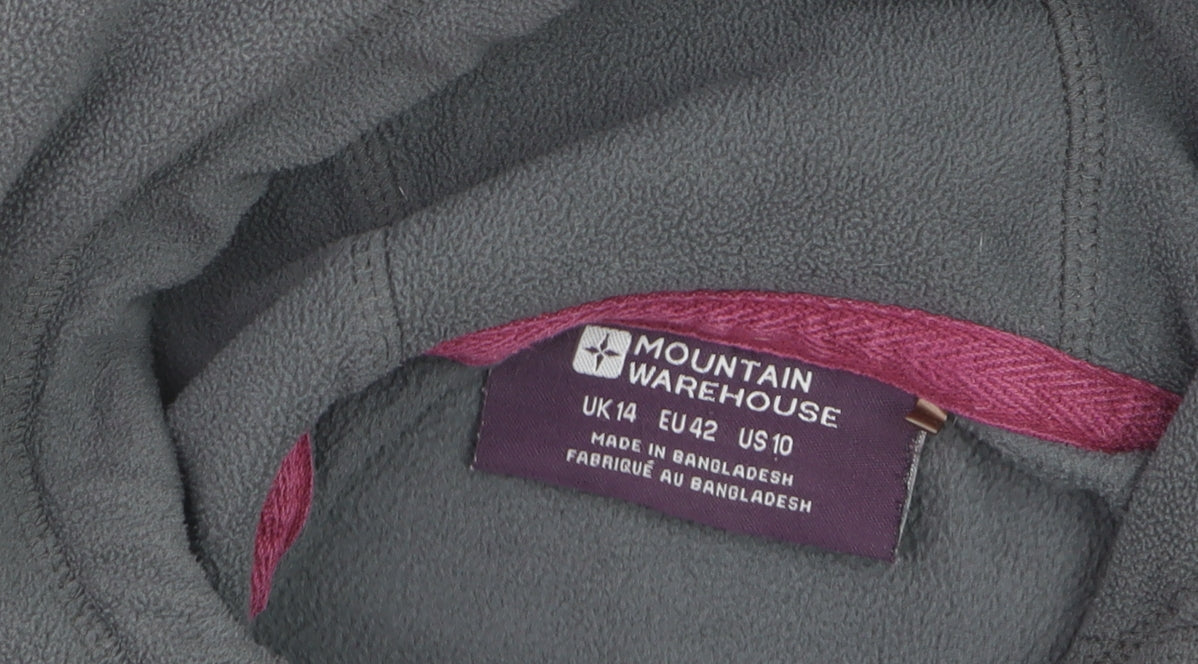 Mountain Warehouse Grey Fleece Pullover Hoodie Unisex L Outdoor