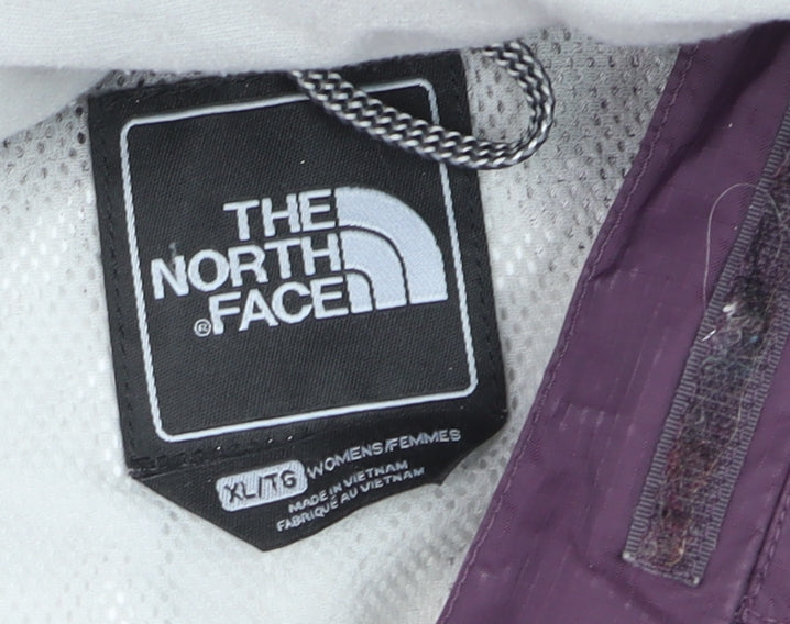 The North Face Unisex Purple XL Waterproof Hooded Rain Jacket