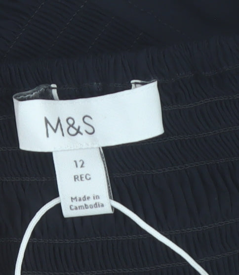 Marks and Spencer Women's Black Size 12 Sleeveless Skater Dress