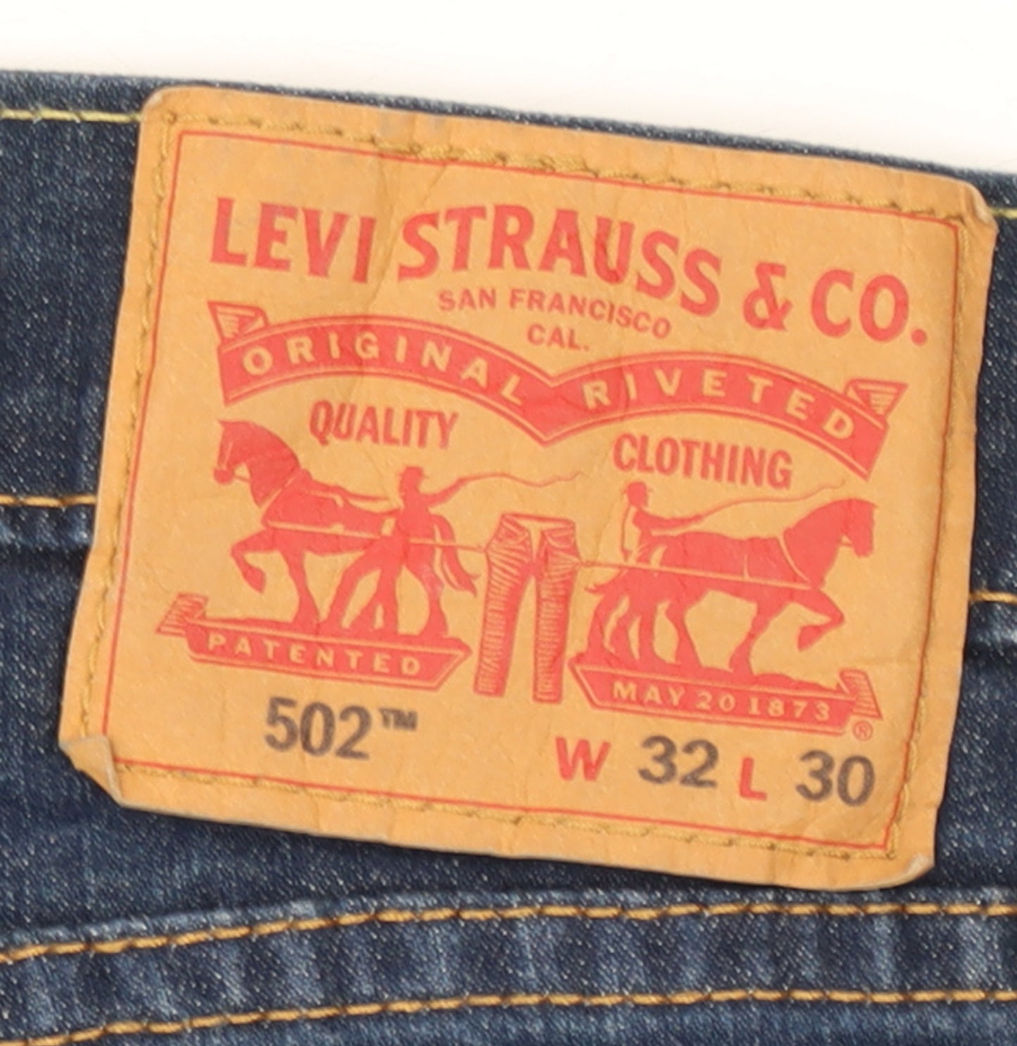Levi's 502 Men's Blue Denim Straight Fit Jeans W32 L30