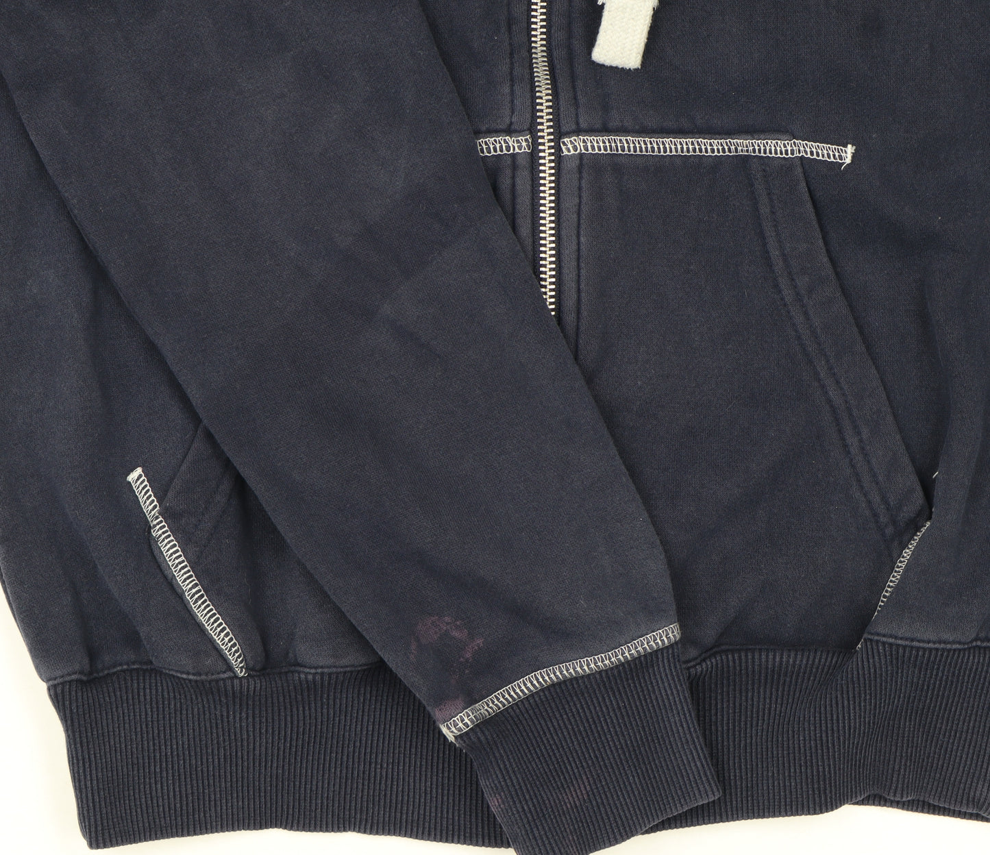 Adidas Originals Womens Navy Full Zip Hoodie Size 12