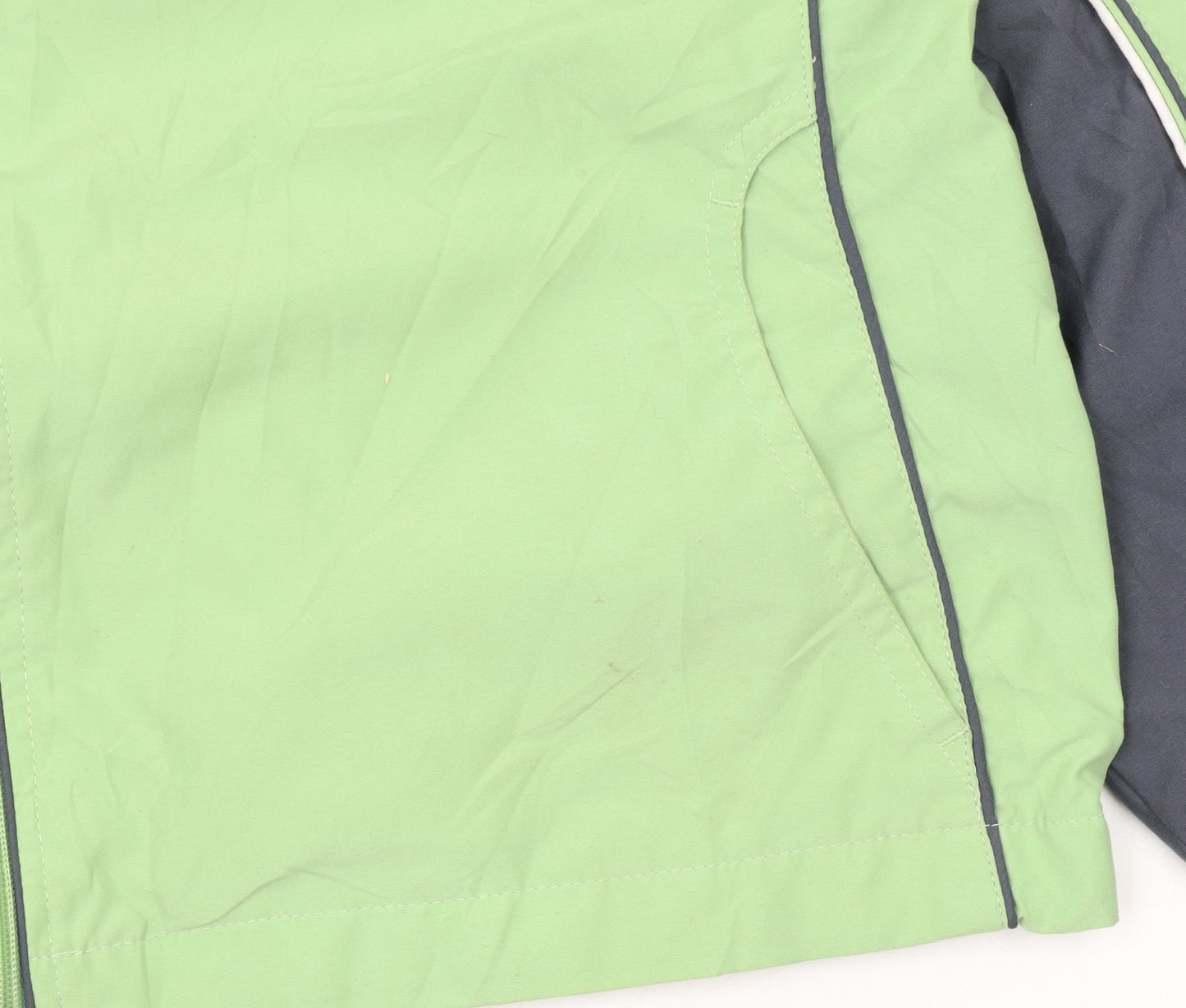 Champion Womens Green Track Jacket L Full Zip Lightweight Sportswear