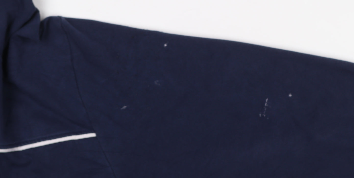 Mercedes-Benz Men's Blue Full Zip Sweatshirt L Embroidered Logo
