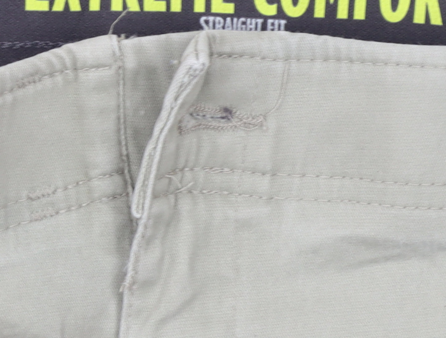 Lee Mens Beige Chino Trousers 42x30 Straight Fit Cotton Blend