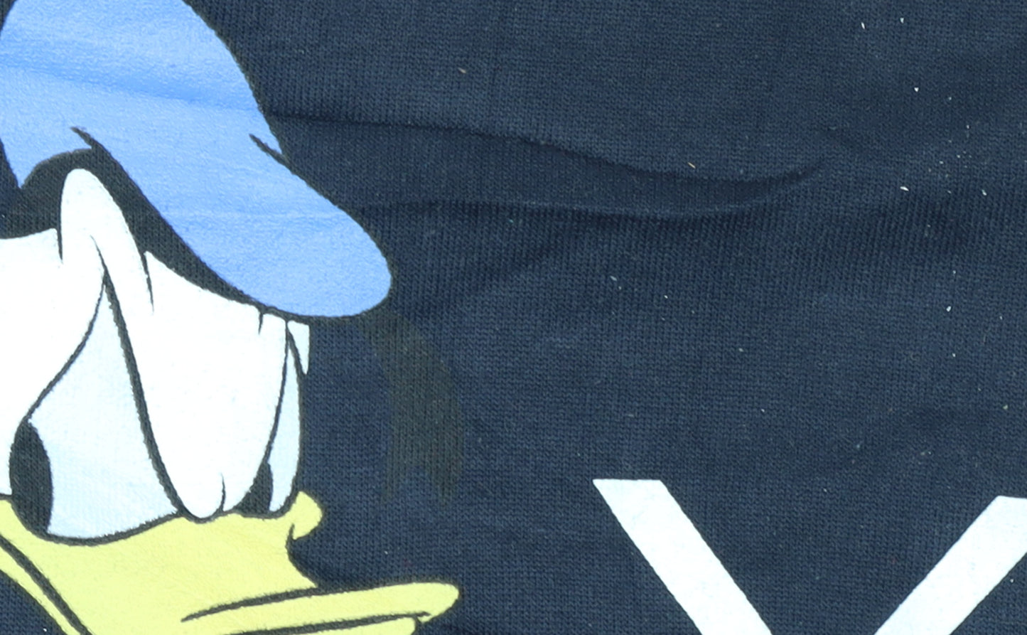 Disney Women Navy Donald Duck New York Pullover Sweatshirt L